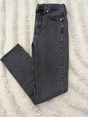 High-Rise Washed Black Women's Vintage Jeans
